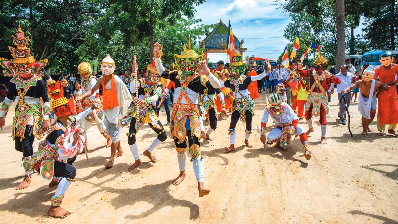 Танец по случаю новогоднего праздника «Чаул Чам Тхмей». Автор: Ле Ван Хай