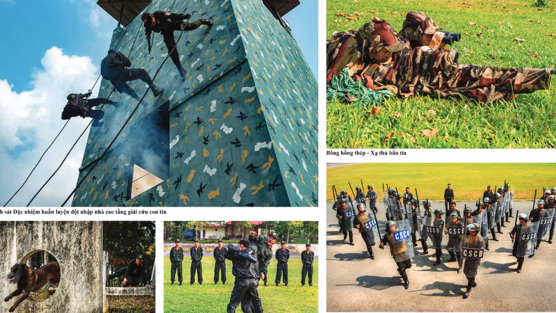 Мобильная полиция тренируется. Автор: Нго Тхи Тхюи