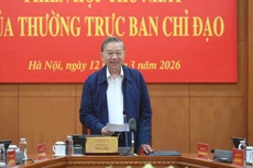 Генеральный секретарь ЦК КПВ То Лам выступает на заседании. Фото: Данг Кхоа