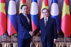 Председатель НС Чан Тхань Ман встретился и Председатель НА Лаоса Сайсомфон Фомвихан.