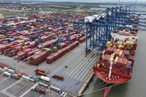 Погрузка экспортных товаров в Международном контейнерном порту Хайфонга, город Хайфонг. Фото: BИA