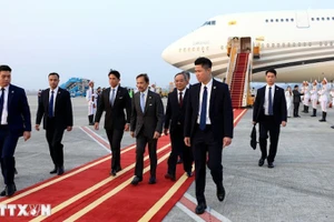 Церемония встречи Султан Брунея в аэропорту Нойбай. Фото: ВИА