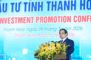 Премьер-министр Фам Минь Тьинь выступает на мероприятии. Фото: Чан Хай