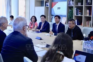 Делегация Радио «Голос Вьетнама» работает с руководством медиагрупп FMM. Фото: ВИА