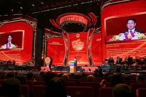 Президент Лыонг Кыонг выступает на мероприятии. Фото: Тхюи Нгуен