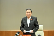 Председатель НС Чан Тхань Ман выступает на мероприятии. Фото: Зюи Линь