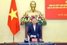 Генеральный секретарь ЦК КПВ То Лам выступает на мероприятии. Фото: ВИА