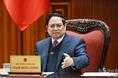 Премьер-министр Фам Минь Тьинь выступает на мероприятии. Фото: Чан Хай