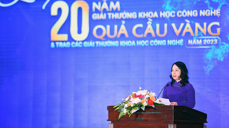 Вице-президент Во Тхи Ань Суан выступает на церемонии. Вице-президент Во Тхи Ань Суан выступает на церемонии.