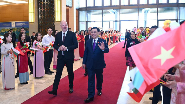 Церемония встречи Председателя Народного собрания Болгарии.