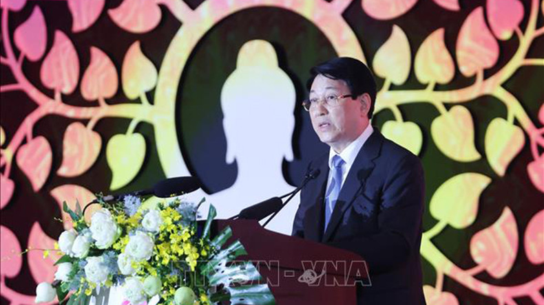 Президент Лыонг Кыонг выступает на церемонии. Фото: ВИА Президент Лыонг Кыонг выступает на церемонии. Фото: ВИА