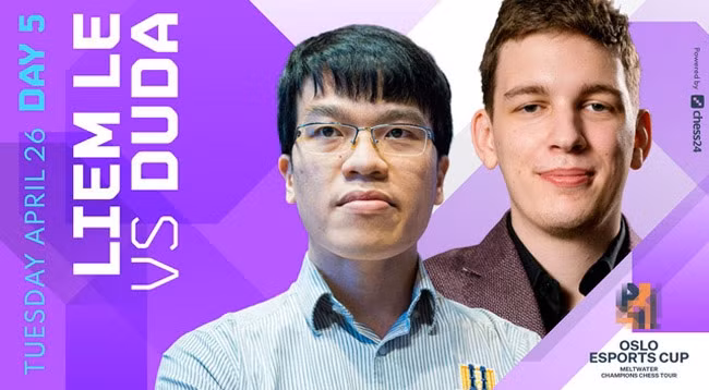 Ле Куанг Лием (слева) и Ян-Кшиштоф Дуда. Фото: Chess24