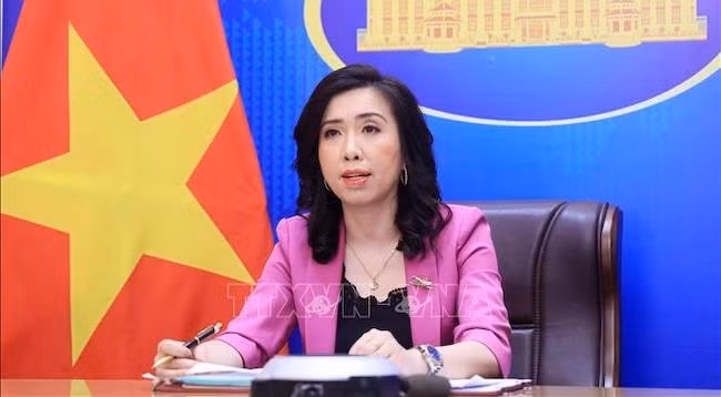 Официальный представитель МИД Вьетнама Ле Тхи Тху Ханг. Фото: VNA