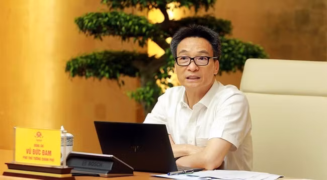 Вице-премьер Ву Дык Дам выступает с речью. Фото: VGP