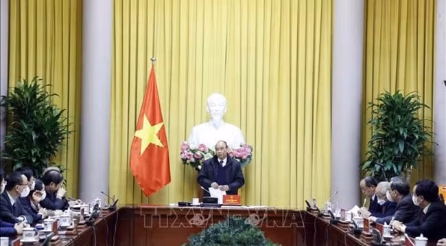 Общий вид встречи. Фото: VNA