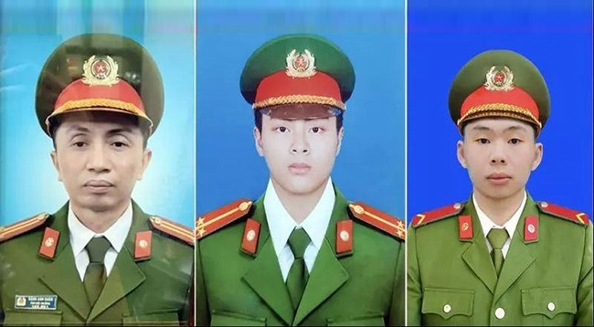Полковник Данг Ань Куан, старший лейтенант До Дык Вьет и старшина Нгуен Динь Фук (слева).