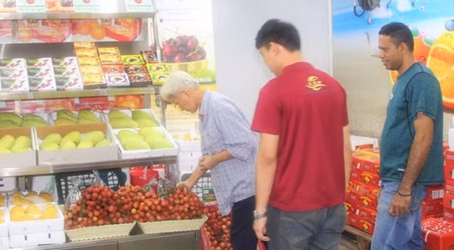 Вьетнамские личи продаются в Малайзии. Фото: VNA