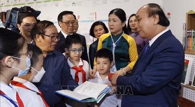 Президент Нгуен Суан Фук на церемонии. Фото: VNA