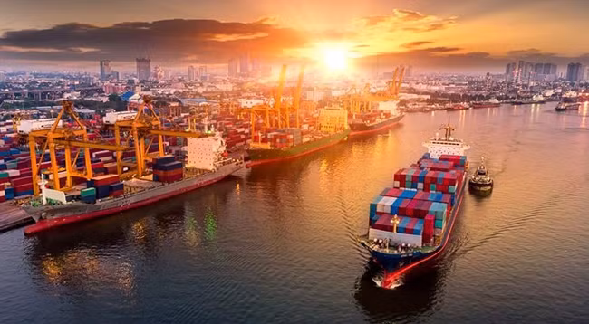 Общий объем экспорта и импорта за 2021 год достиг почти 670 млрд долларов США, превысив рекорд 2020 года в 543,9 млрд долларов США. Фото: vneconomy.vn