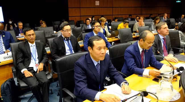 Делегация Вьетнама на заседании. Фото: МИД Вьетнама