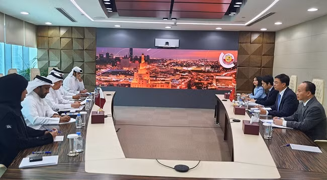 Общий вид 2-х Политических консультаций на уровне замминистра иностранных дел Вьетнама и Катара. Фото: МИД Вьетнама