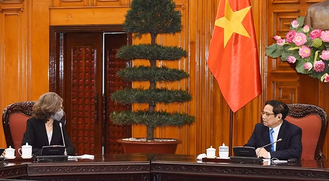 Премьер-министр Фам Минь Тьинь принимает Посла Канады во Вьетнаме Дебору Пол. 