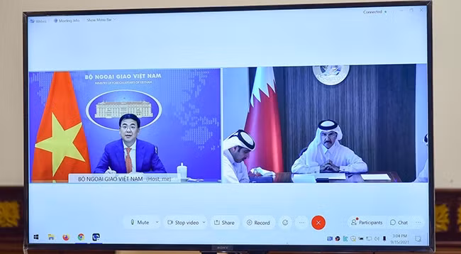 Общий вид телефонного разговора. Фото: МИД Вьетнама