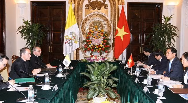 Общий вид 7-го заседания Вьетнамско-ватиканской совместной рабочей группы. Фото: VNA