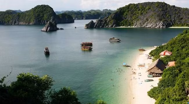 Волны и ветры принесли песок, камни, кораллы и виды раковин морских существ к подножию горы, образовав песчаные пляжи, протянувшиеся на километры. Фото: dulichdaocatba.com