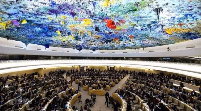 Пленарное заседание Совета ООН по правам человека. Фото: AFP/VNA