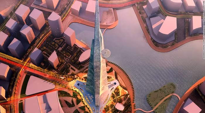 В Саудовской Аравии строится здание «Jeddah Tower» высотой 1.007 м. Небоскреб предварительной стоимостью в 1,23 млрд долларов должен стать центром нового района Kingdom Center.