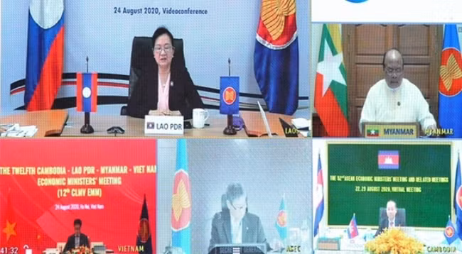 Участники совещания министров экономики стран CLMV. Фото: qdnd.vn