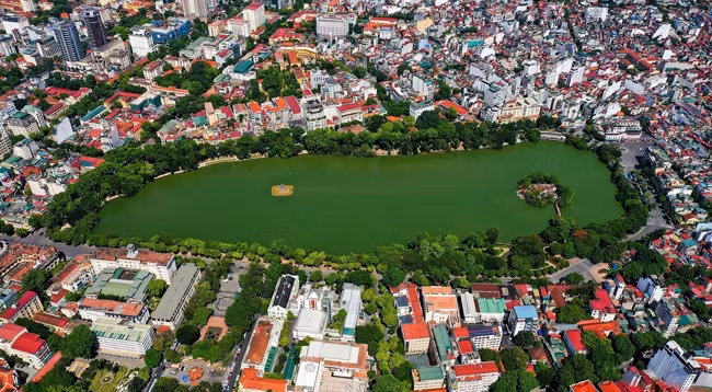 Часть города Ханоя с высоты. Фото: Ле Вьет