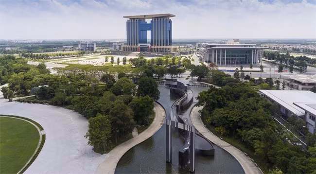 Вид на часть Биньзыонг с высоты. Фото: baobinhduong.vn