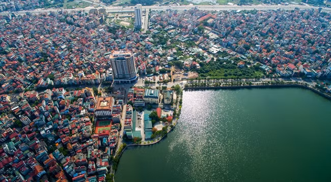 Город Ханой сверху.