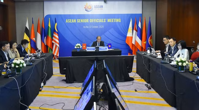 Общий вид совещания СДЛ АСЕАН. Фото: МИД Вьетнама