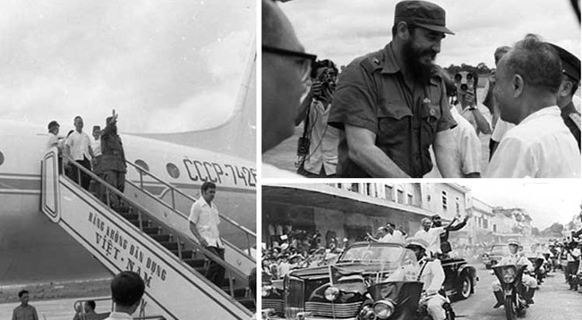 Фотографии визита команданте Фиделя Кастро в освобожденные районы Южного Вьетнама 