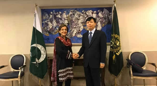 Замминистра иностранных дел Вьетнама Данг Динь Кюи (справа) и Замминистра иностранных дел Пакистана Темина Джанджуа. Фото: МИД Вьетнама 