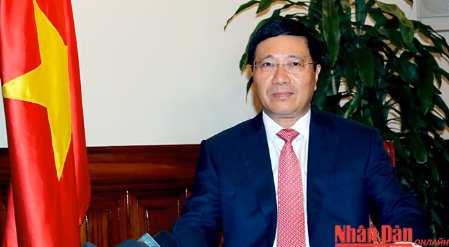 Член Политбюро ЦК КПВ, вице-премьер, министр иностранных дел Вьетнама Фам Бинь Минь. Фото: Нгуен Хоанг 