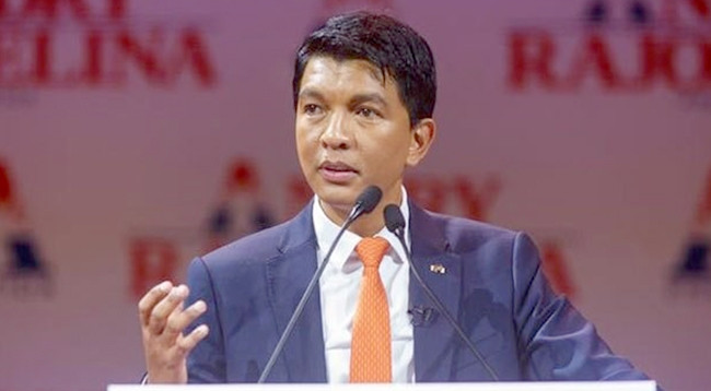 Президент Мадагаскара Андри Раджоелина. Фото: Dailynewscable