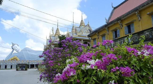 Уголок пагоды Шомронг. Фото: dulich.petrotimes.vn