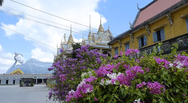 Уголок пагоды Шомронг. Фото: dulich.petrotimes.vn