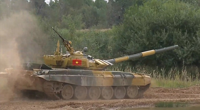 Желтый танк команды Вьетнама. Фото: ТРК ВС РФ «ЗВЕЗДА»