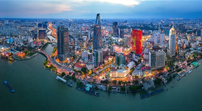 Вид на часть города Хошимина. Фото: vovgiaothong.vn