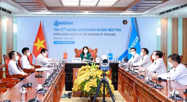 Общий вид заседания с вьетнамской стороны. Фото: VNA