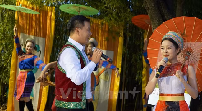 Художественный номер артистов Вьетнамского театра современного искусства. Фото: vietnamplus.vn