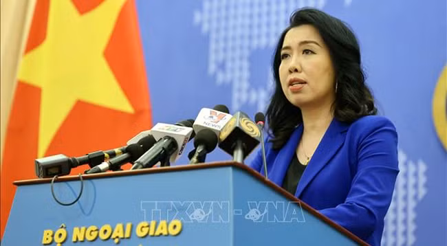 Официальный представитель МИД Вьетнама Ле Тхи Тху Ханг. Фото: VNA 