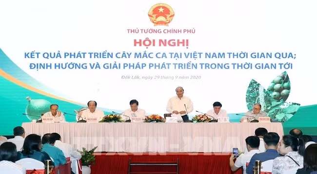 Премьер-министр Нгуен Суан Фук выступает на конференции. Фото: VNA