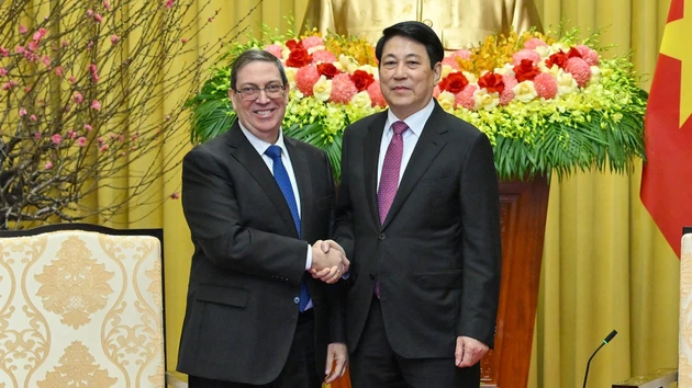 [Фото] Президент Лыонг Кыонг принял специального посланника Партии и Государства Кубы