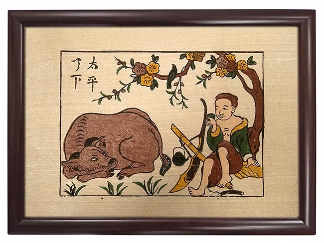 Образ буйвола в народных лубках Донгхо ảnh 5